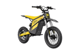 Heybike Villain Classic yellow, front three-quarter view