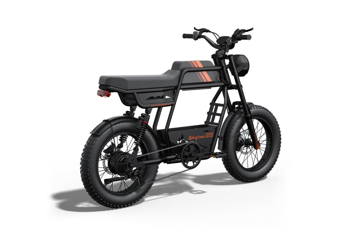 Riding'times GT33 single battery studio render, seat detail