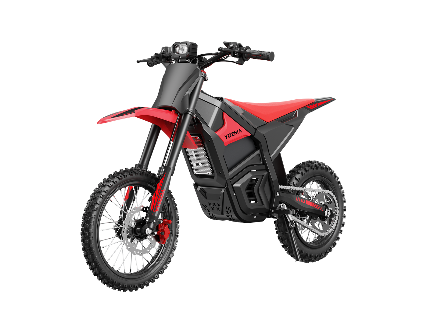 Yozma IN 10 red, rear three-quarter view