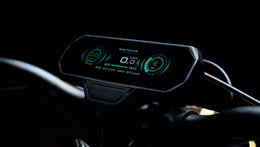 79BIKE Falcon Pro dashboard display lit at night