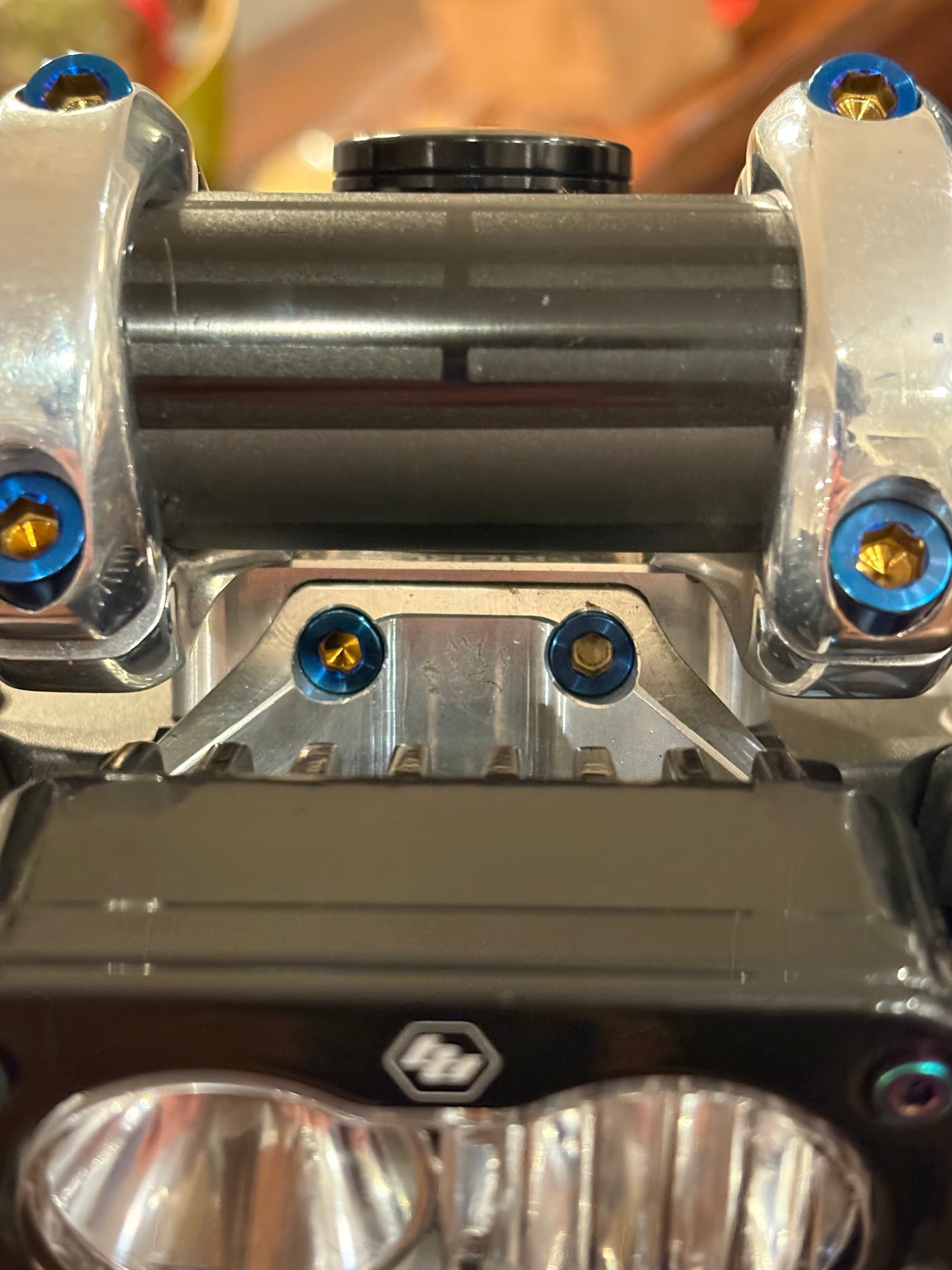 Prickly S2 Mount Titanium Bolts, Pair, burnt blue