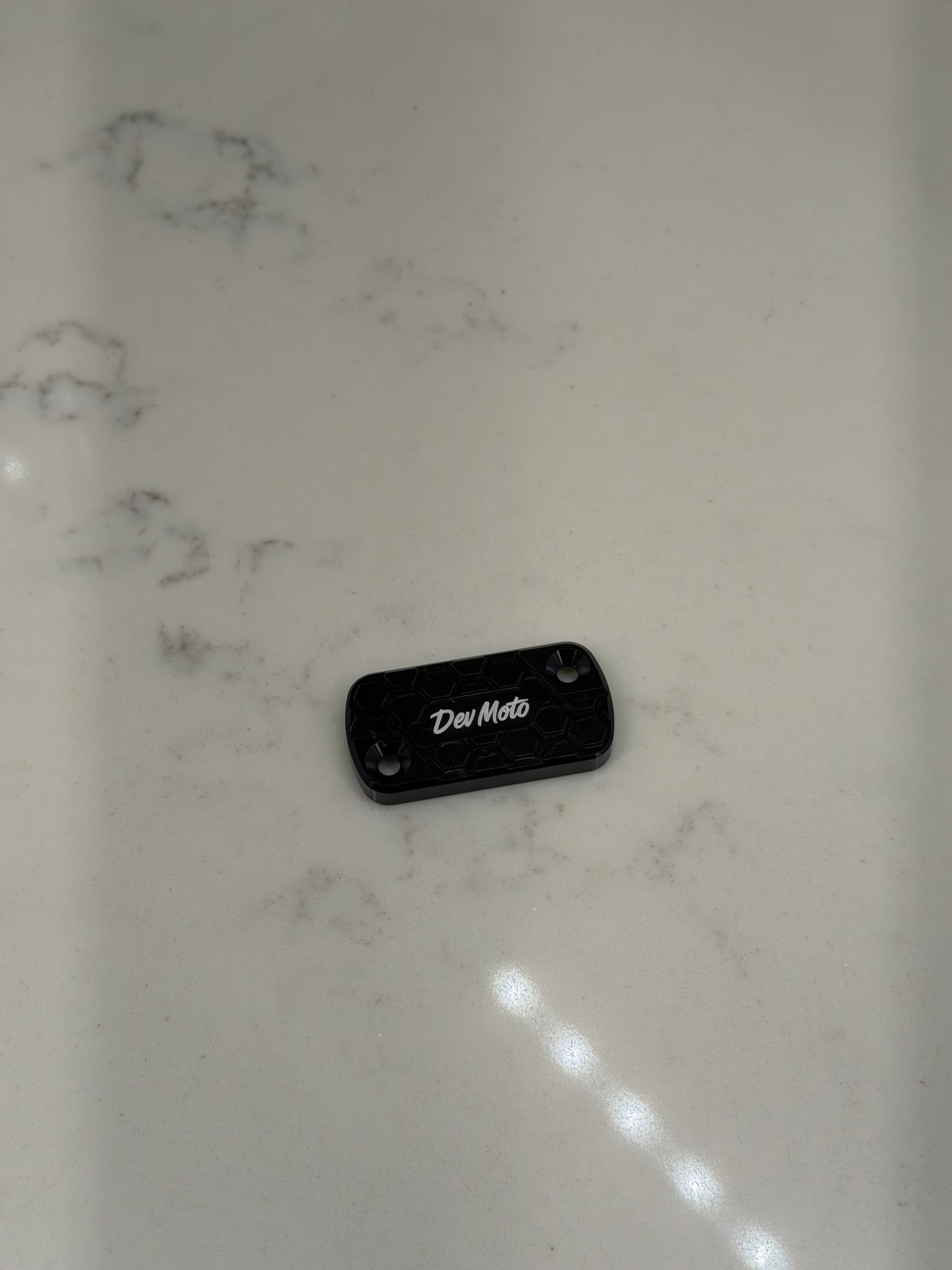 Laser-Engraved Metal Brake Reservoir Cap, black