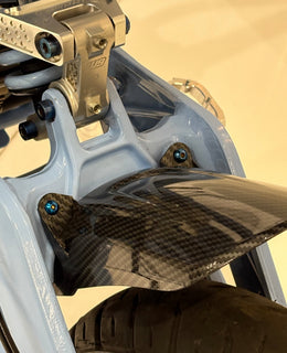Titanium Rear Fender Bolts, Sold in Pairs, burnt blue