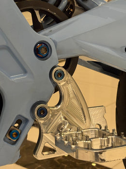 Titanium Peg Bracket Bolts, Surron & Talaria, burnt blue