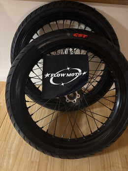Black Supermoto Wheel Set, Surron and E-Ride, view 2