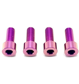 Yozma Triple Clamp Titanium Bolts, Four, pink/purple
