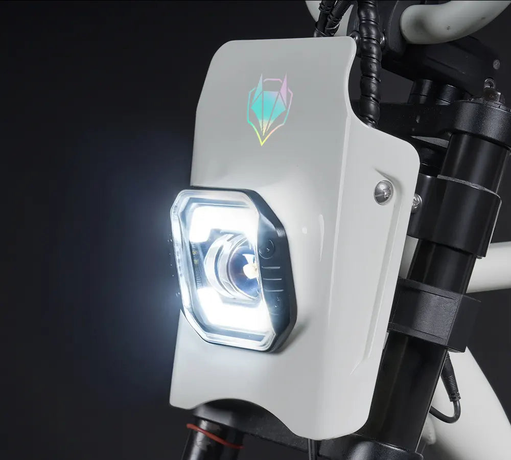 Shield headlight and a backlit LCD