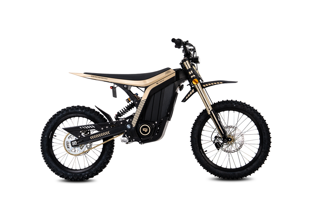 79BIKE Lynx in black and gold, left side profile