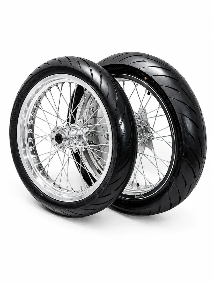 17 in. Chrome Supermoto Wheels, Ultra Bee, view 1