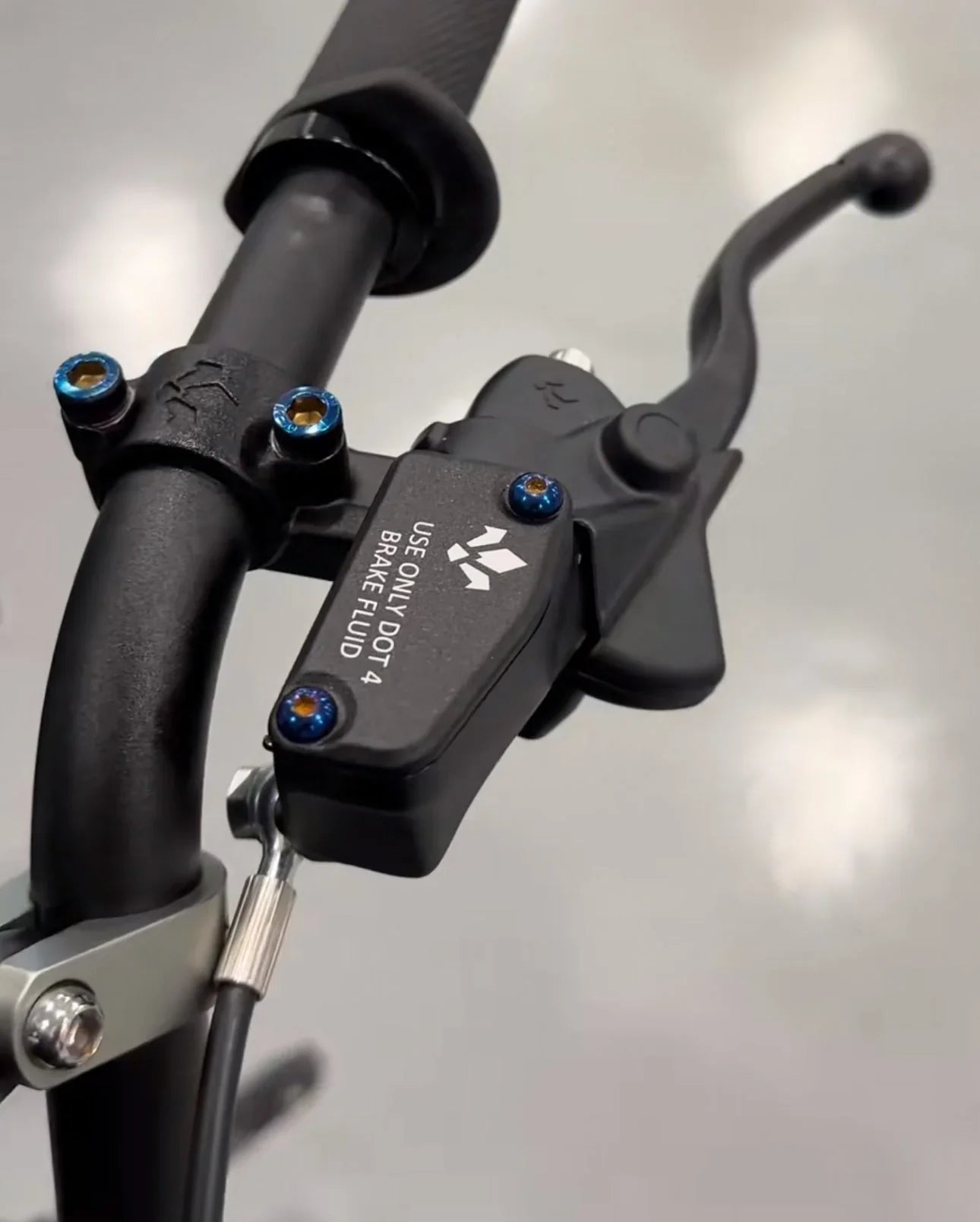 Titanium Bolts for Formula Brake Reservoirs, burnt blue