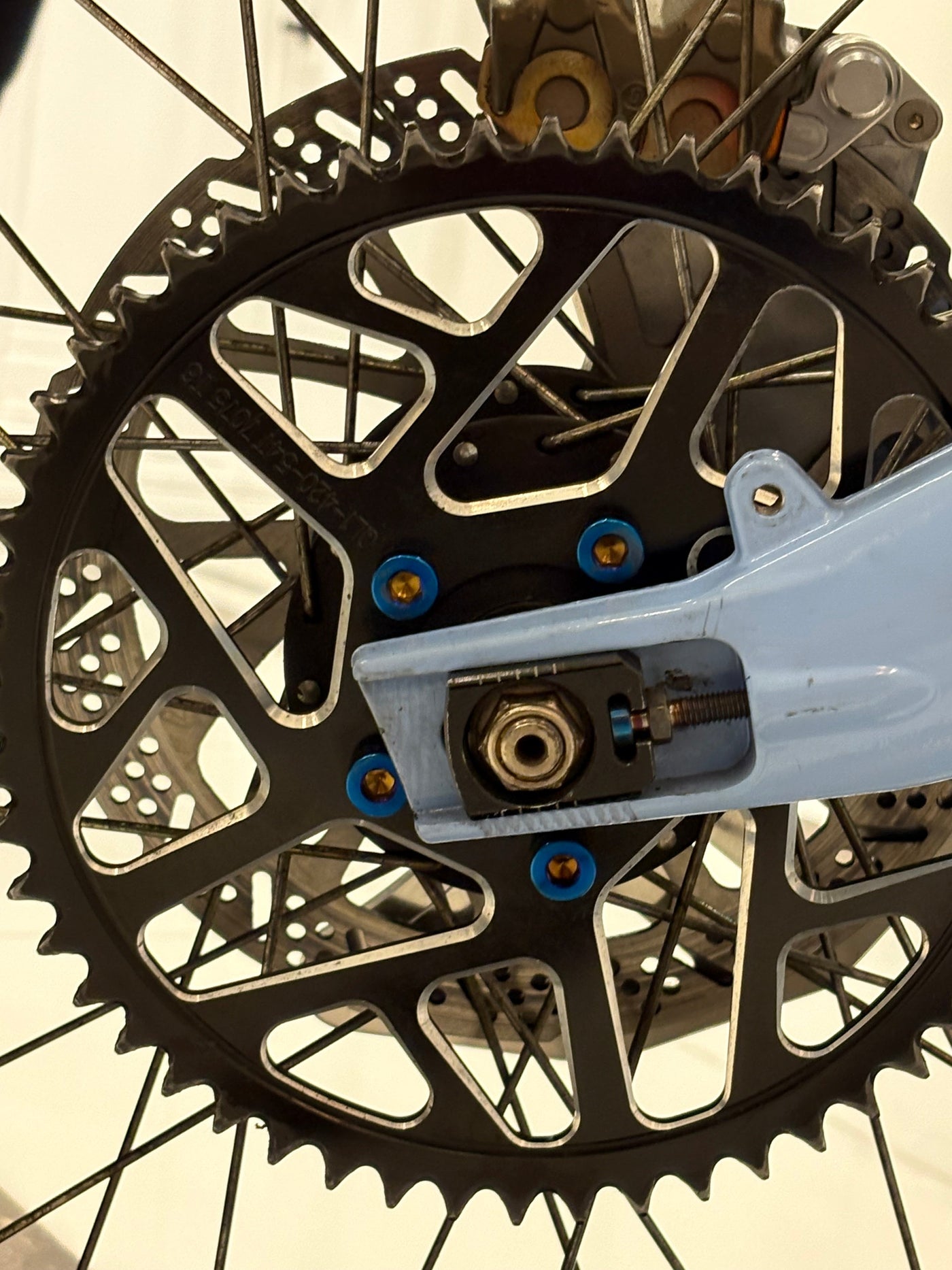 Titanium Sprocket Bolts for Surron & Talaria, burnt blue