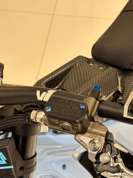 Titanium Brake Reservoir Bolts, 2 or 4, burnt blue