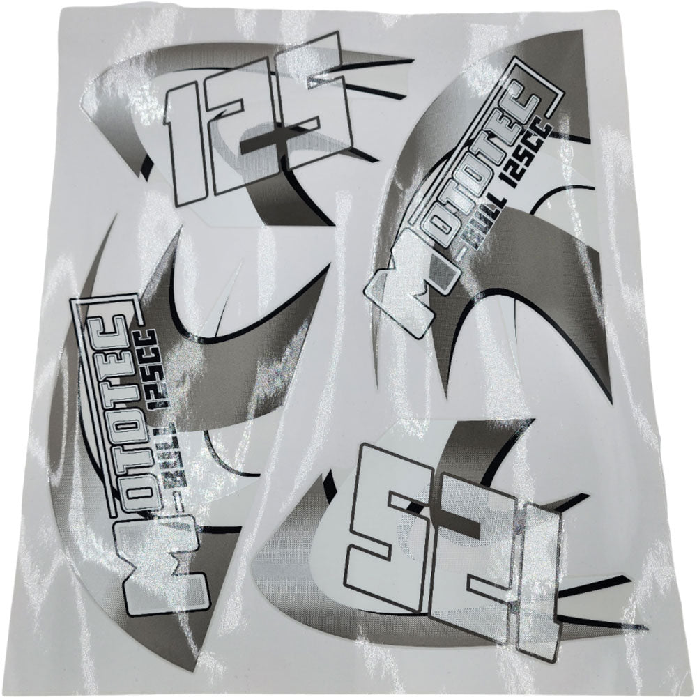 MotoTec Bull 125cc Sticker Kit Black