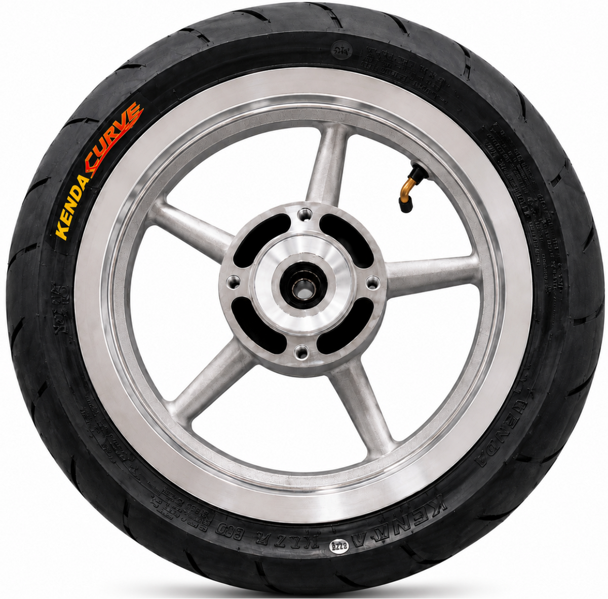 Chrome 12-Inch Supermoto Wheelset for Yozma, view 1
