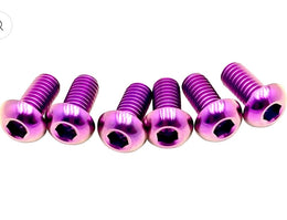 Titanium Brake Rotor Bolts, 6 or 12 Pack, pink/purple