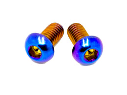 Titanium M6 Ignition Cover Bolts (Set of 2) for E-Ride Pro SS, burnt blue