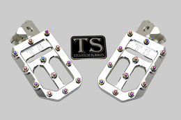TS Custom Foot Pegs w/ Titanium Grips for Surron and Most Light E-moto