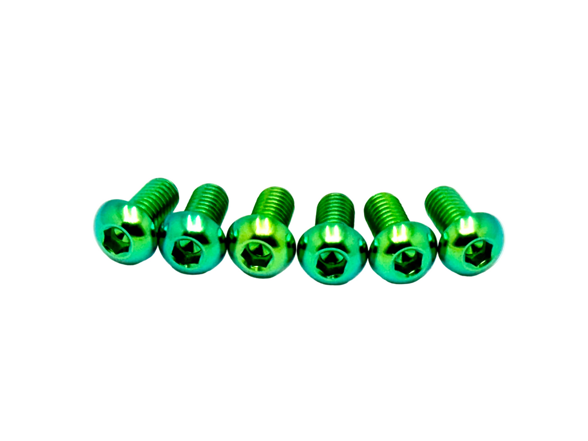 Titanium Rear Rotor Bolts - Most for E-Ride Pro SS, green