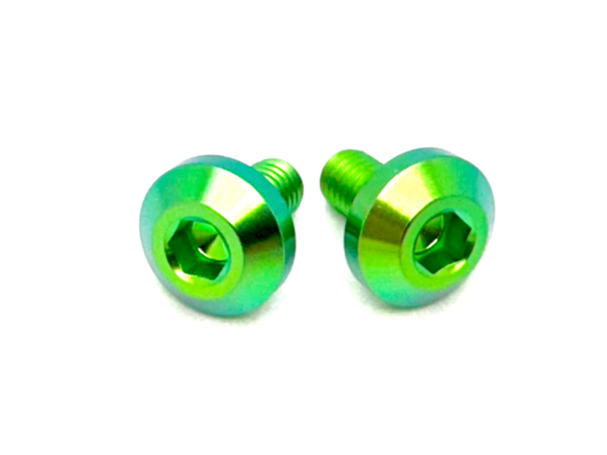 Titanium Chain Guard/ Mud Guard Bolts (Set of Six) E-Ride Pro · Titanium Surron, green
