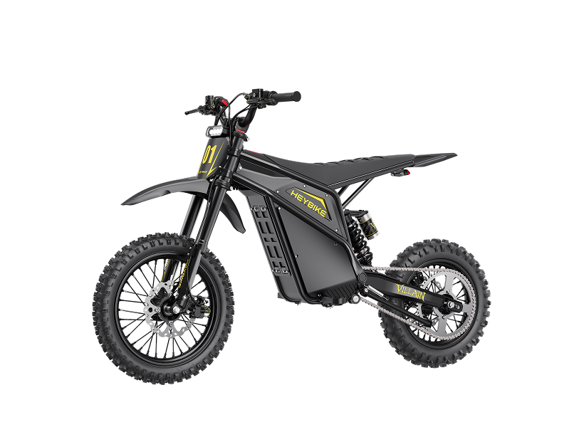 Heybike Villain Midnight Black with yellow accents