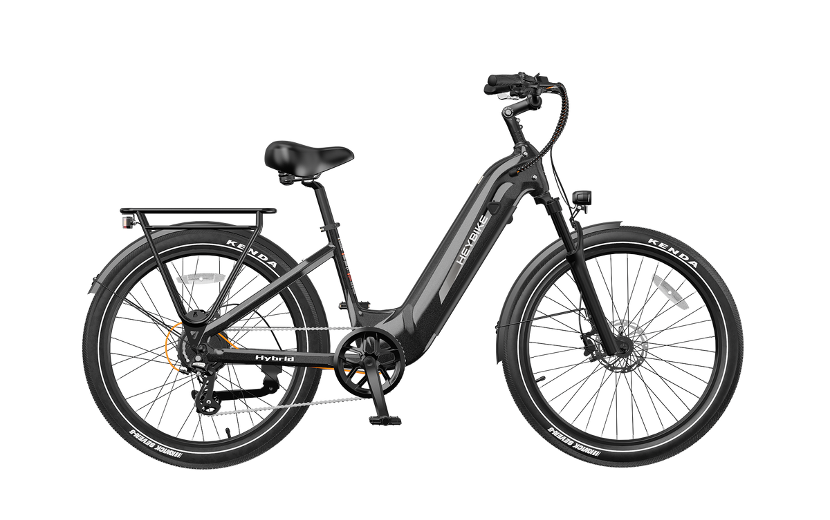 Heybike Hybrid in onyx black, view 14