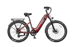 Heybike Hybrid in ruby red