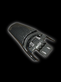 Carbon-Look Rear Seat Fender, Light Bee X, view 1
