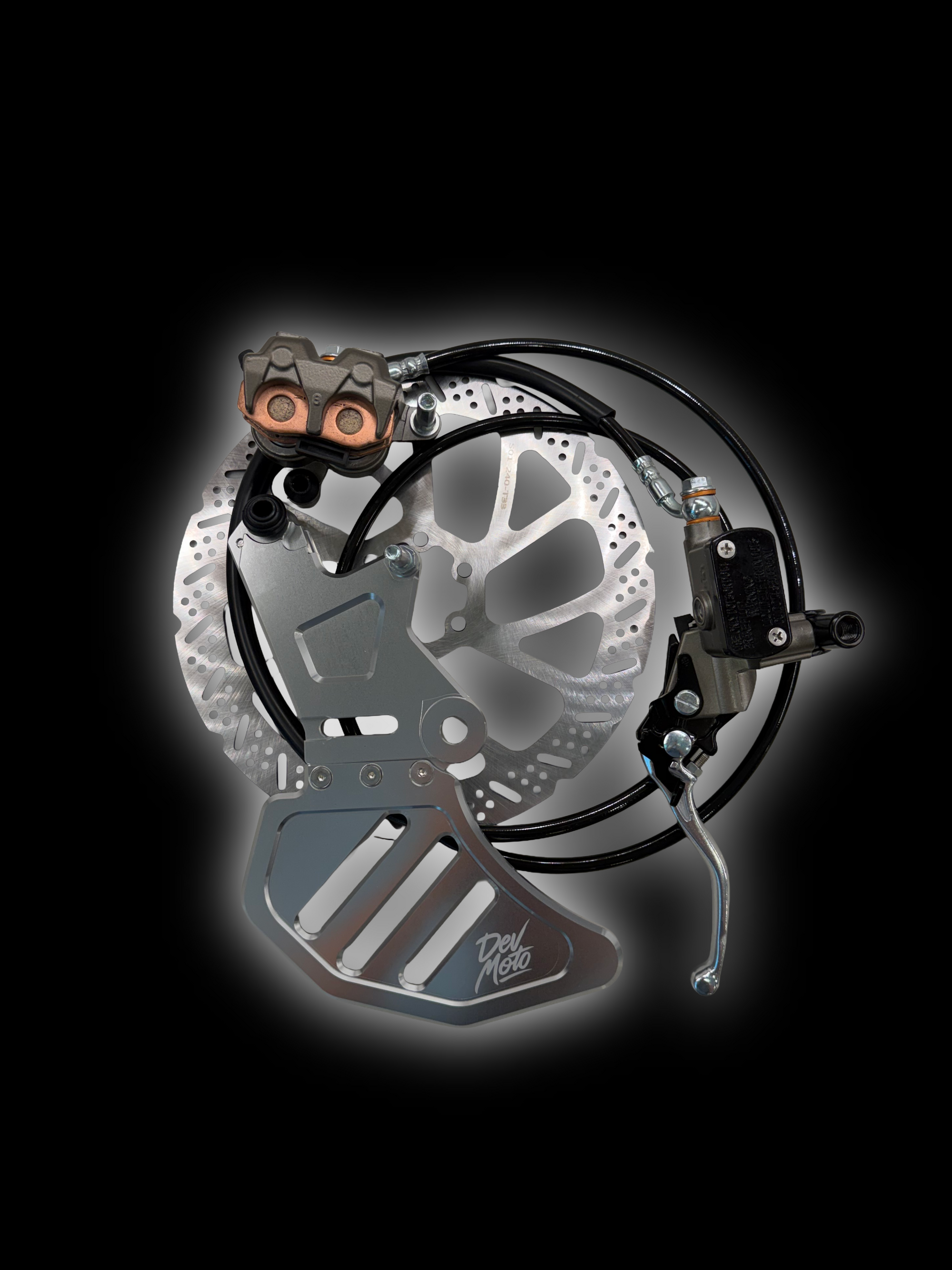 Rear Moto Brake Kit for Surron Light Bee X, chrome