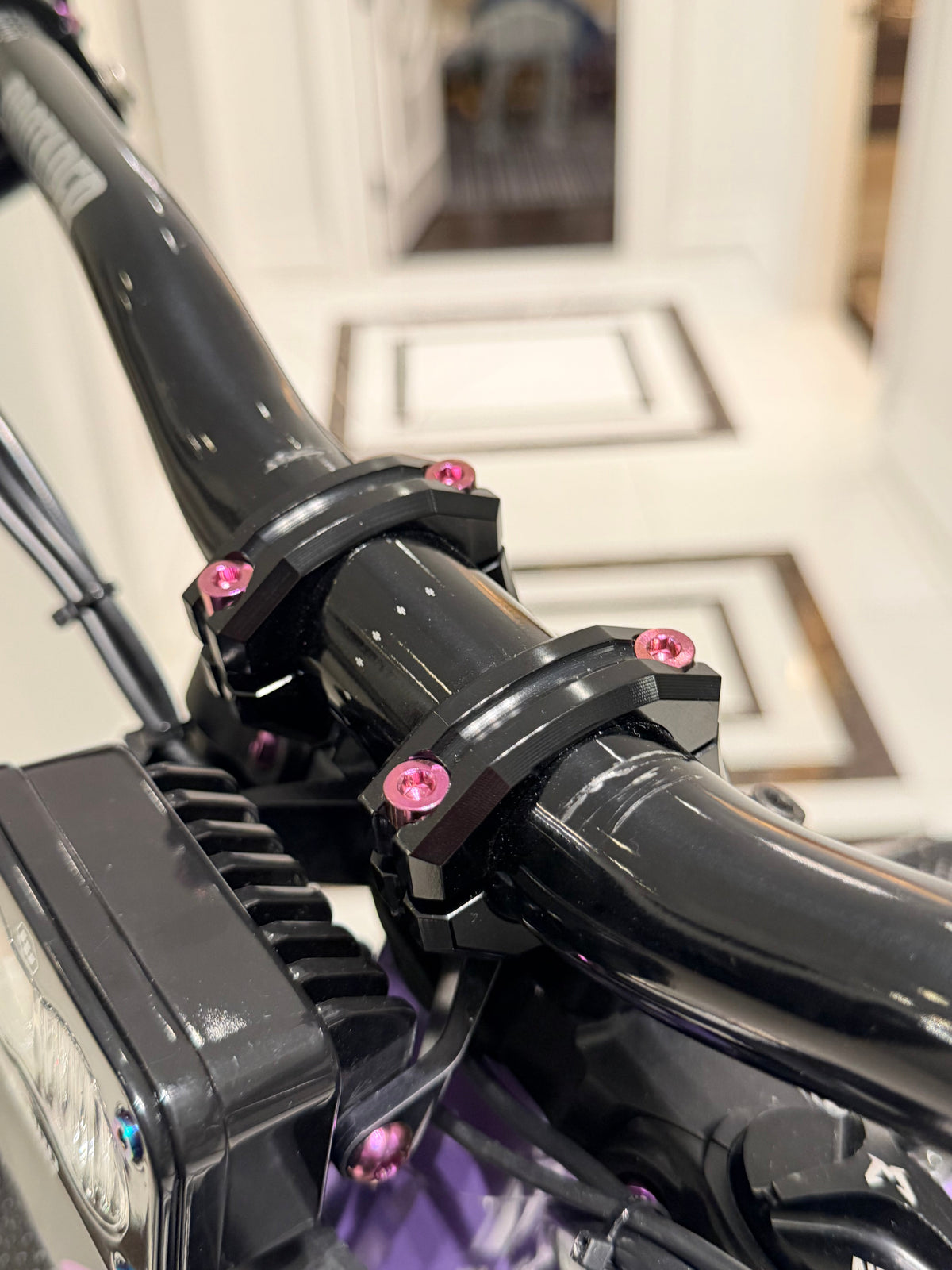 Direct Mount Titanium Bolts, Set of Four, pink/purple