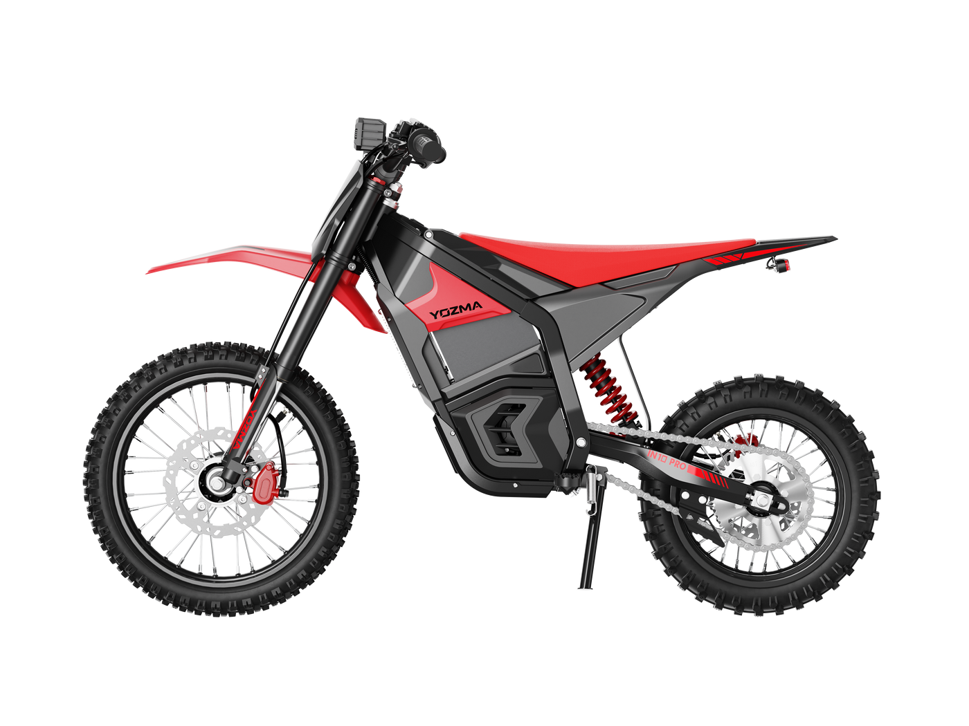 Yozma IN 10 Pro red, rear three-quarter view