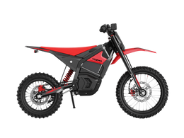 Yozma IN 10 Pro electric dirt bike in red, side profile