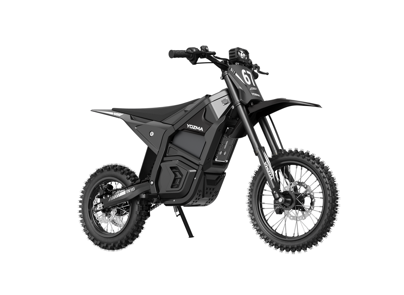 Yozma IN 10 black, front three-quarter view
