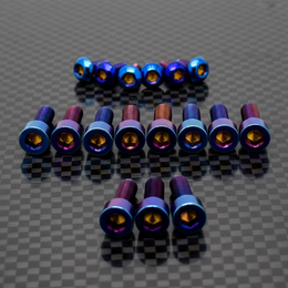 Titanium KKE Fork Bolt Kits · Titanium Surron, burnt blue