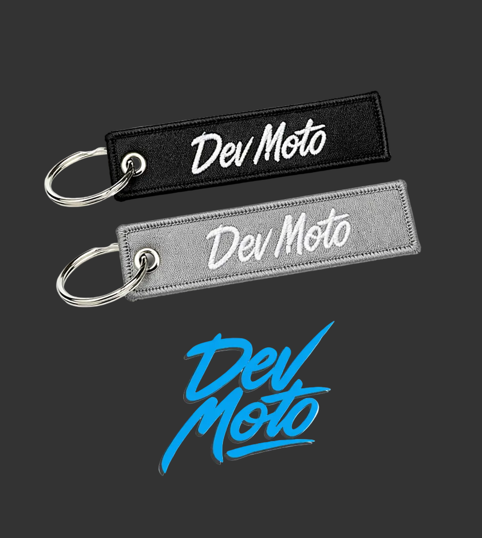 DevMoto Branded Keychain, Black or Grey, view 1