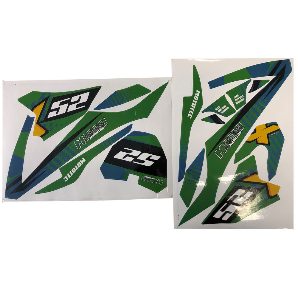 MotoTec Warrior Sticker Kit Green