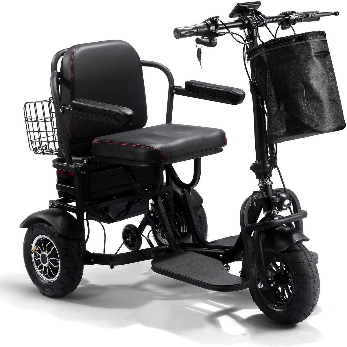 MotoTec Folding Electric Trike 48v 1000w Dual Motor Lithium