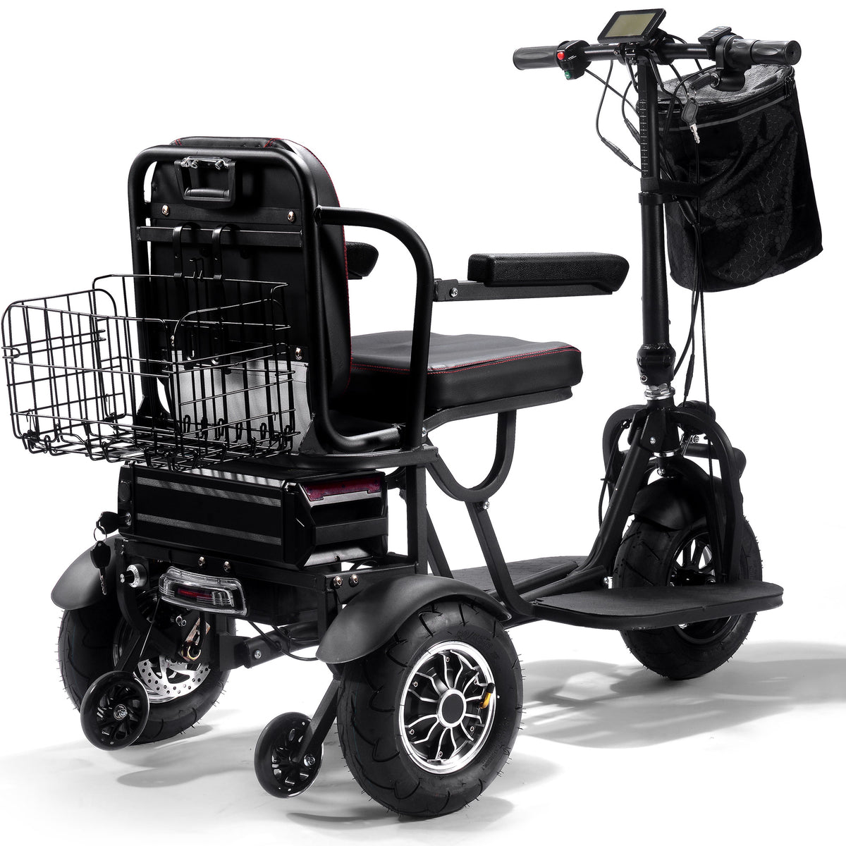 MotoTec Folding Electric Trike 48v 1000w Dual Motor Lithium