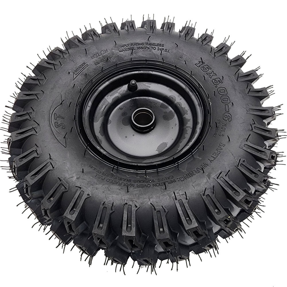 MotoTec Raider 48v UTV Front Left Wheel Full (15x5.00-6)