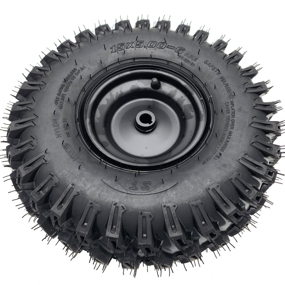 MotoTec Raider 48v UTV Rear Left Wheel Full (15x5.00-6)