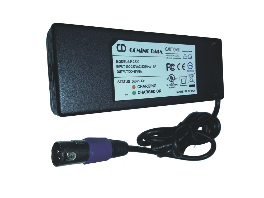 MotoTec Skateboard 36v Battery Charger (600w/800w/1600w)