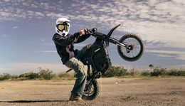 Rider on a Yozma IN 10 electric dirt bike