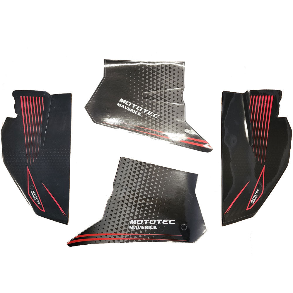 MotoTec 36v Maverick Go Kart - Sticket Kit Red