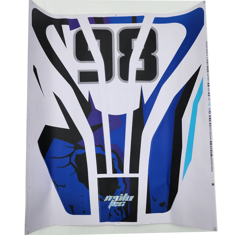 MotoTec Mud Monster XL Hood Sticker Blue
