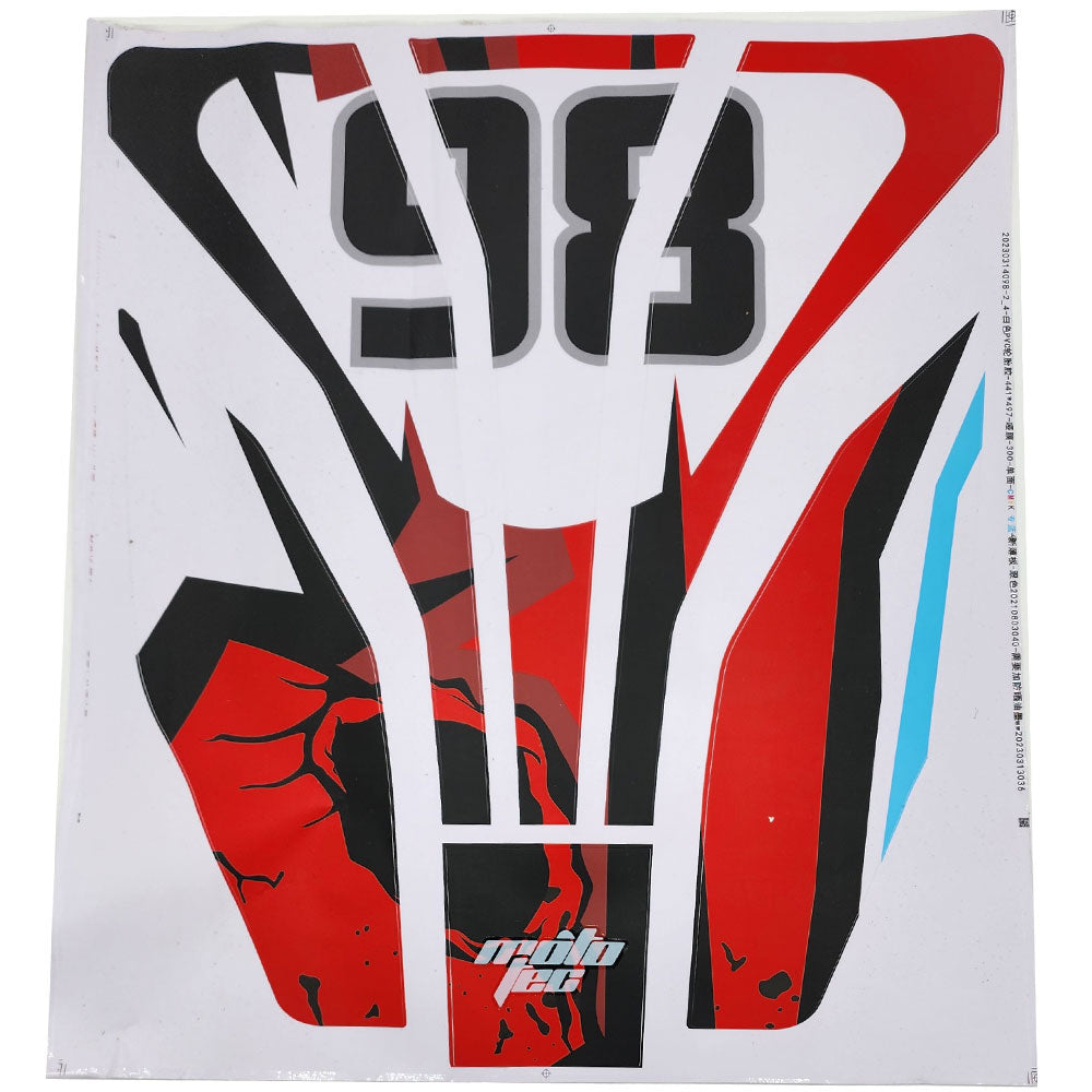 MotoTec Mud Monster XL Hood Sticker Red