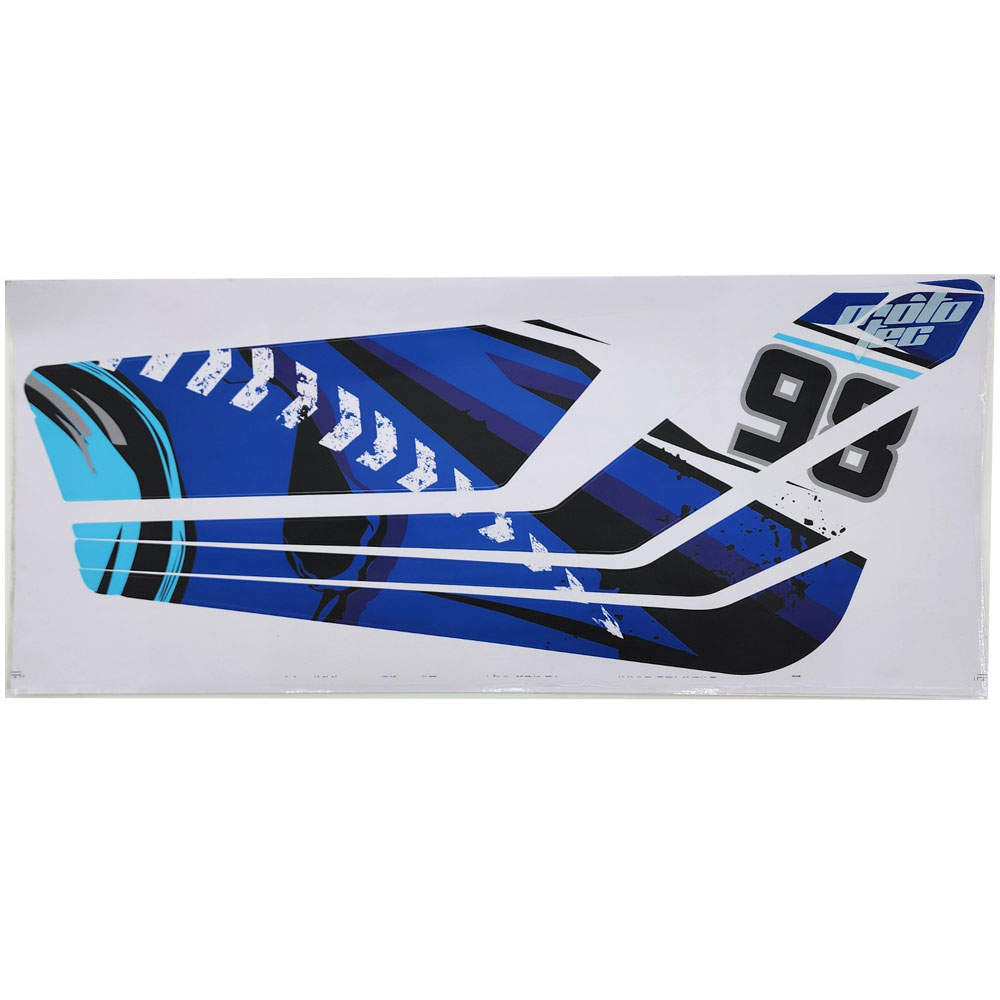 MotoTec Mud Monster XL Left Body Sticker Blue