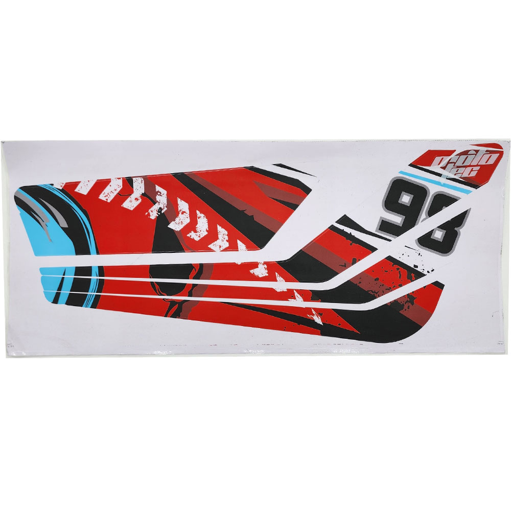 MotoTec Mud Monster XL Left Body Sticker Red