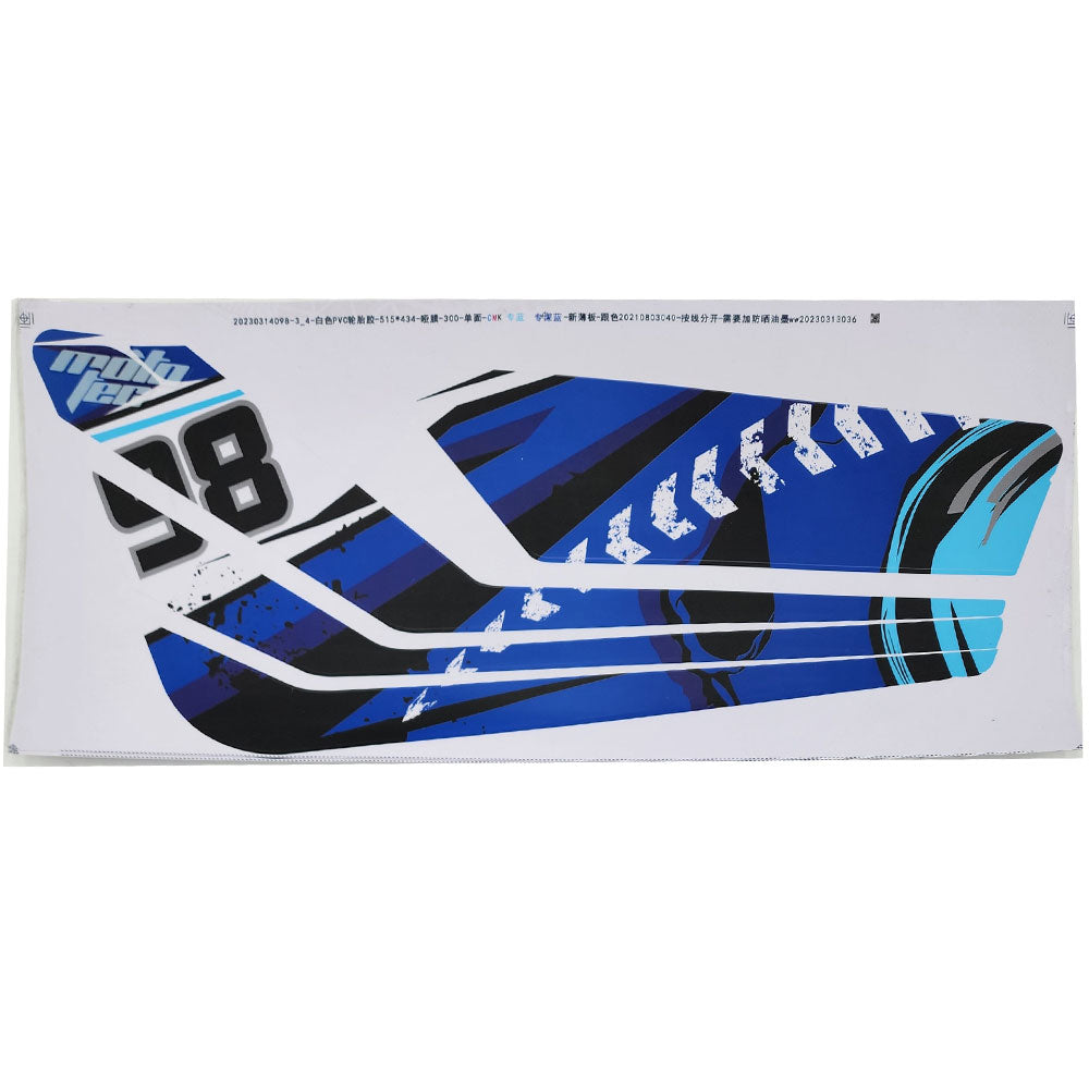 MotoTec Mud Monster XL Right Body Sticker Blue