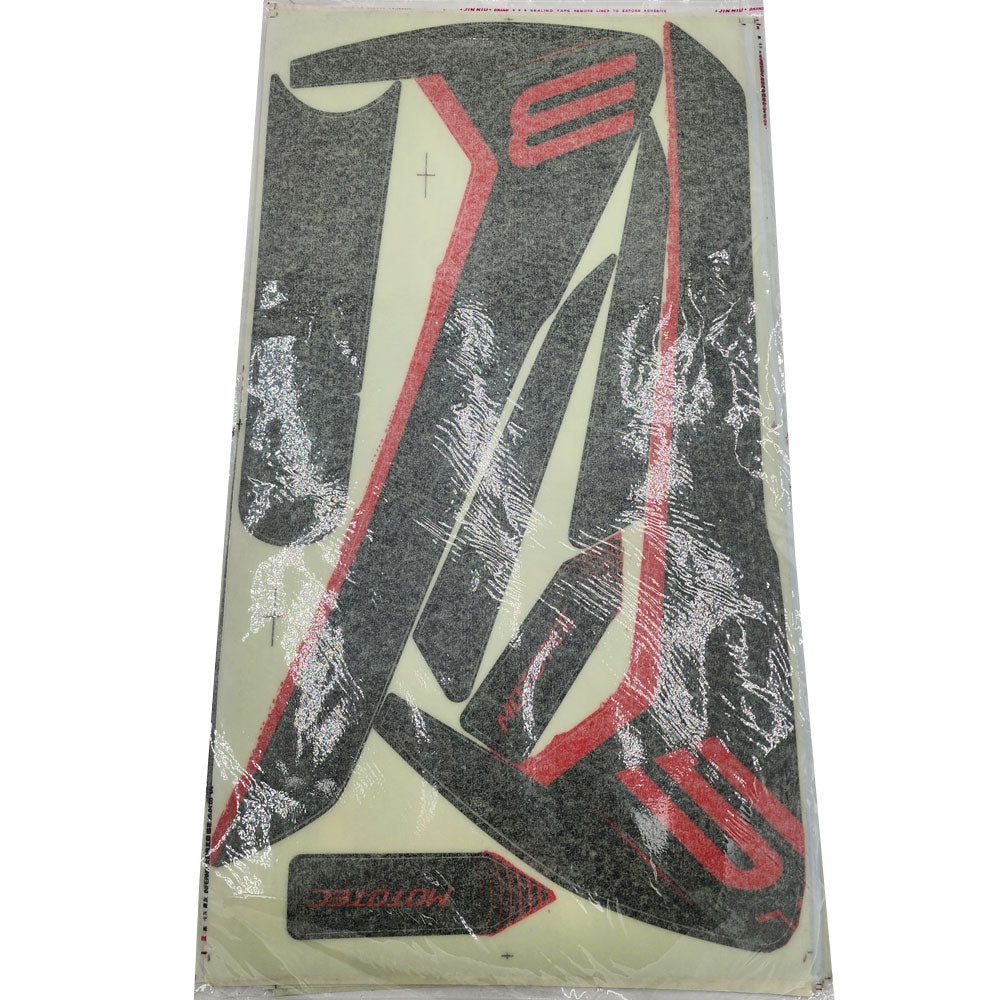 MotoTec 72v 5000w Pro Dirt Bike Sticker Kit Red V2