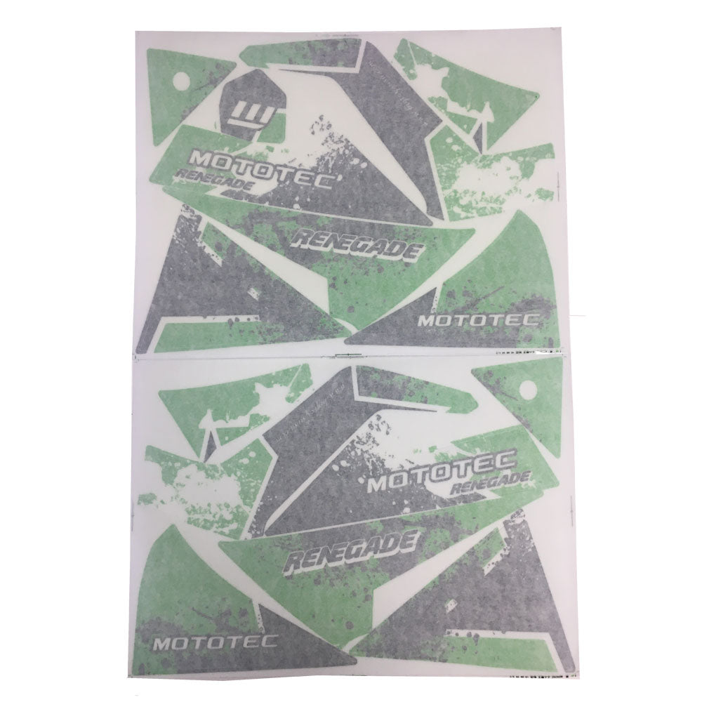 MotoTec Renegade Sticker Kit Green