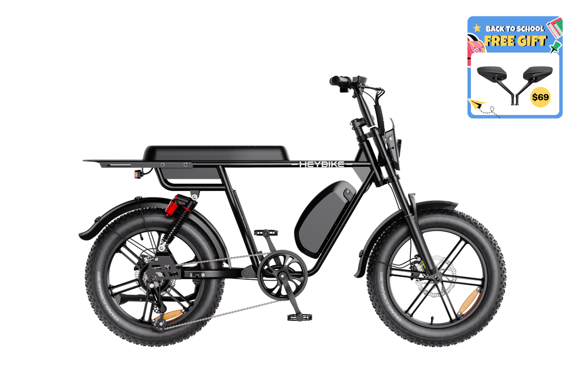 Heybike Saturn in leather black